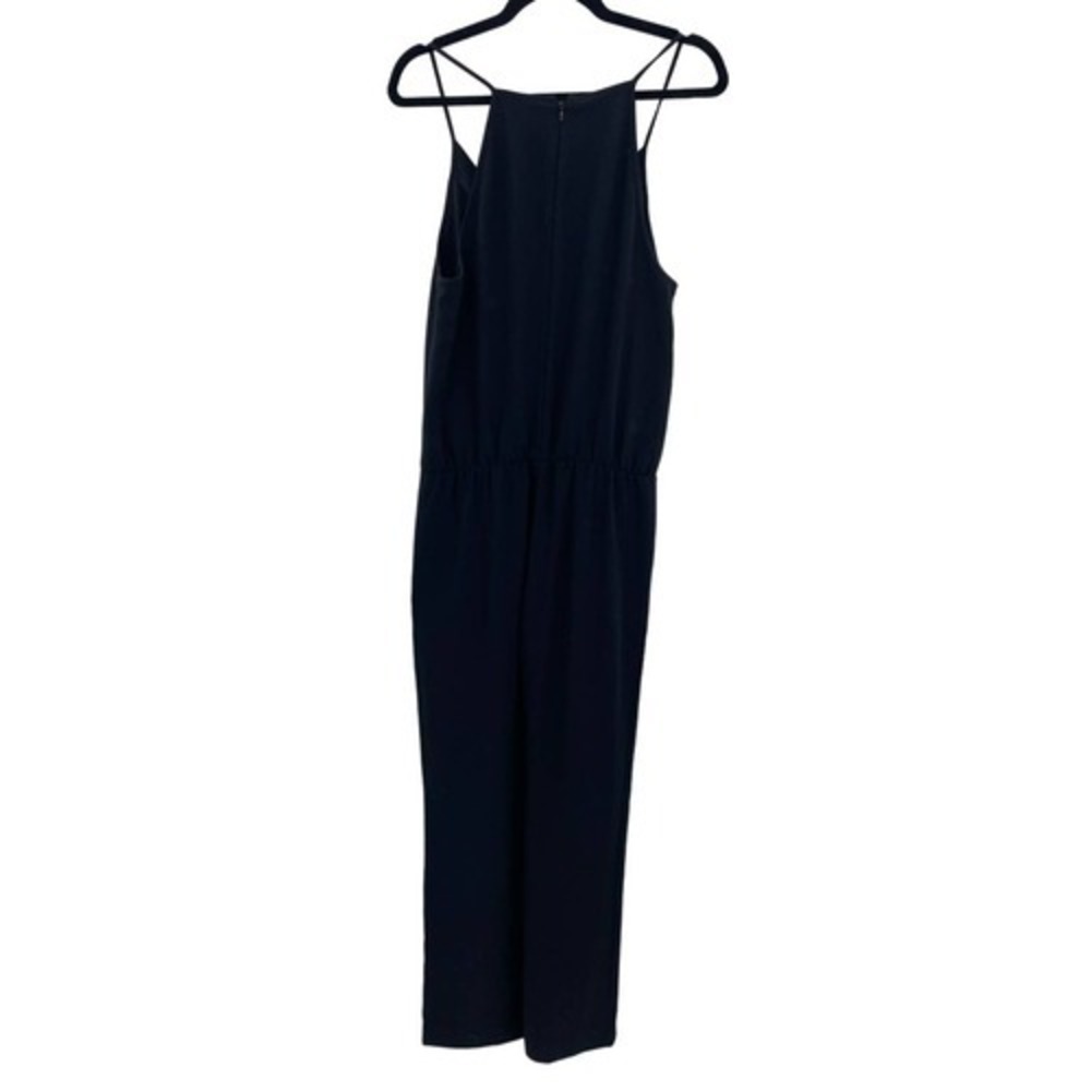 Joie Jumpsuit Womens Large Black Polyester Halter Straps Pockets Wide Leg - Picture 7 of 9